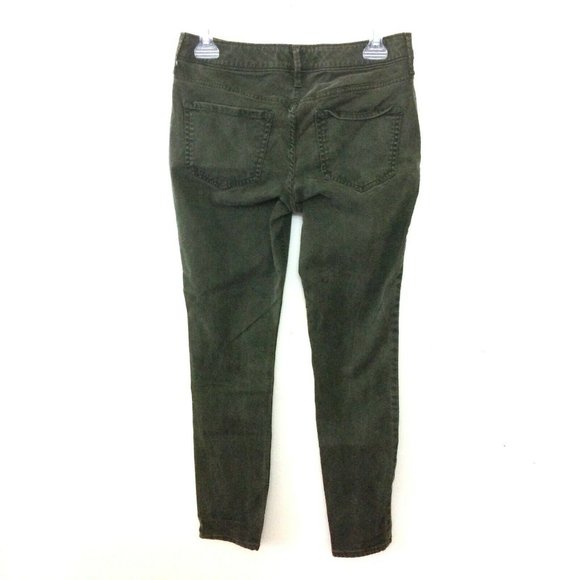 Old Navy Rockstar Women's Jeans Size 6 Petite Super Skinny Olive Green Mid-Rise - Picture 6 of 6